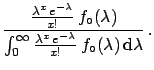 $\displaystyle f(\lambda\,\vert\,x,{\cal P})$