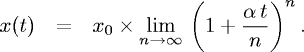 x(t) - limite &rarr; infinito