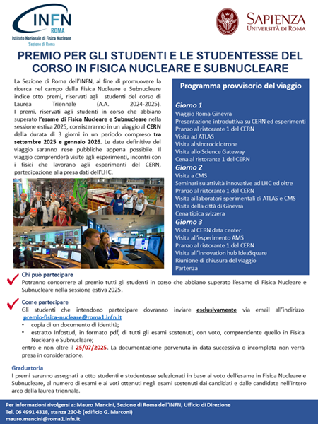Premio studenti fisica nucleare
