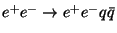 $e^+e^- \to e^+e^-q\bar{q}$