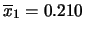 $ \overline{x}_1 = 0.210$