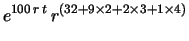 $\displaystyle \left(\frac{e^{-r\,T}\,(r\,T)^3}{6}\right)^{2} \cdot
\left(\frac{e^{-r\,T}\,(r\,T)^4}{24}\right)$