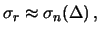 $\displaystyle \sigma^2_n(\Delta) = \sigma^2_n(x) = \overline{x^2}-\overline{x}^2\,,$