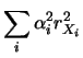 $\displaystyle \sum_i \alpha_i^2
\frac{\sigma^2(X_i)}{\mu^2_{X_i}}$