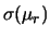 $ \sigma(\mu)=\sigma_r/\sqrt{n}$