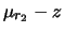 $\displaystyle \mu_{r_1} - z$