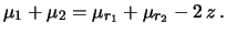 $\displaystyle \mu_1 - \mu_2 = \mu_{r_1} - \mu_{r_2}$