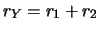 $ r^2_Y = r_1^2 + r_2^2$