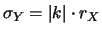 $ r_Y = \frac{1}{2}\cdot r_X$