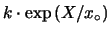 $ k\cdot \ln{ \left(X/x_\circ\right)}$