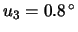 $ u_1 = 1.0\,^\circ$