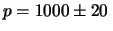 $\displaystyle T = 20\pm 1\,^\circ$