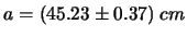 $ b=45.8\pm 0.5\, mm$