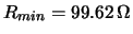 $ \overline{R} = 99.955\, \Omega$