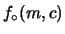 $\displaystyle f(m,c\,\vert\,\underline{x},\underline{y})$