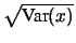 $\displaystyle \sqrt{\overline{x^2}}\cdot \sigma(m)
\left(=\frac{\sqrt{\mbox{Var}(x)+\overline{x}^2}}{\sqrt{\mbox{Var}(x)}}
\frac{\sigma}{\sqrt{n}}\right)$