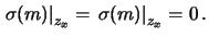 $ m\pm\sigma(m) = m^\prime\pm\sigma(m^\prime)$