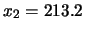 $ x_2=213.2\,$