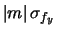 $\displaystyle \vert m\vert\,\sigma_{f_x}$