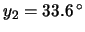 $ y_2=33.6\,^\circ$