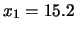 $ x_1=15.2\,$