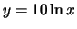 $ y = 10.0/x$