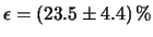 $ \mu ( \equiv \lambda) = 65.7 \pm 5.6$