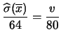 $\displaystyle \frac{\sqrt{\lambda}}{\sqrt{100}} =
\frac{8\cdot\sqrt{v}}{10}$