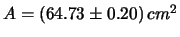 $ p = (35.150 \pm 0.040)\, cm$