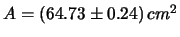 $ p = (35.150 \pm 0.050)\, cm$