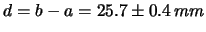 $ A=921\pm 30\, mm^2$