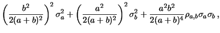 $\displaystyle \frac{ab}{a+b}\, ,$