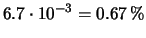 $\displaystyle 3.0\cdot 10^{-2} = 3.0\,\%$