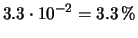 $\displaystyle 7.4\cdot 10^{-3} = 0.74\,\%$