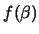 $ f_\circ(\beta) = k$