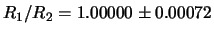 $ R_1=R_2= 999.55\pm 0.51 \Omega$