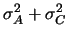 $\displaystyle \sigma^2_A + \sigma^2_B$