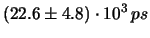 $\displaystyle (104.3\pm 3.3) \cdot 10^{3}\, ps^2\,,$