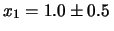 $ x_2=0.5\pm 0.5$