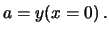 $\displaystyle a = y(x=0)\,.$