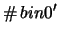 $\displaystyle \char93 \, bin0^\prime$