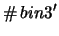 $\displaystyle \char93 \, bin3^\prime$