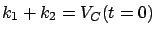 $k_1+k_2=V_C(t=0)$