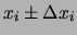 $ x_i\pm \Delta x_i$