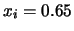 $ x_i = 0.65$