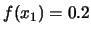 $ f(x_1) = 0.2$