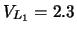 $ V_{L_1} = 2.3$