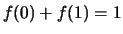 $ f(0)+f(1)= 1$