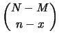 $\displaystyle \binom{M}{x}\,.$