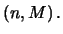 $\displaystyle (0, n-(N-M)) \le x \le$